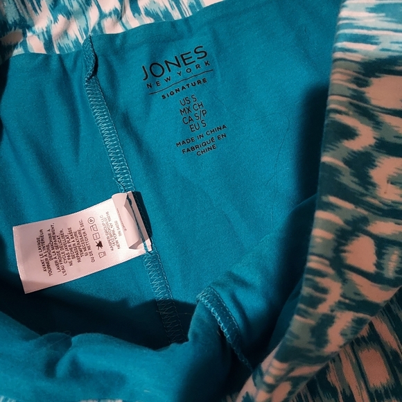 Jones NY Small Side Ruched Skort Turquoise Blue Pull On Tennis Pickleball Golf - Picture 8 of 11